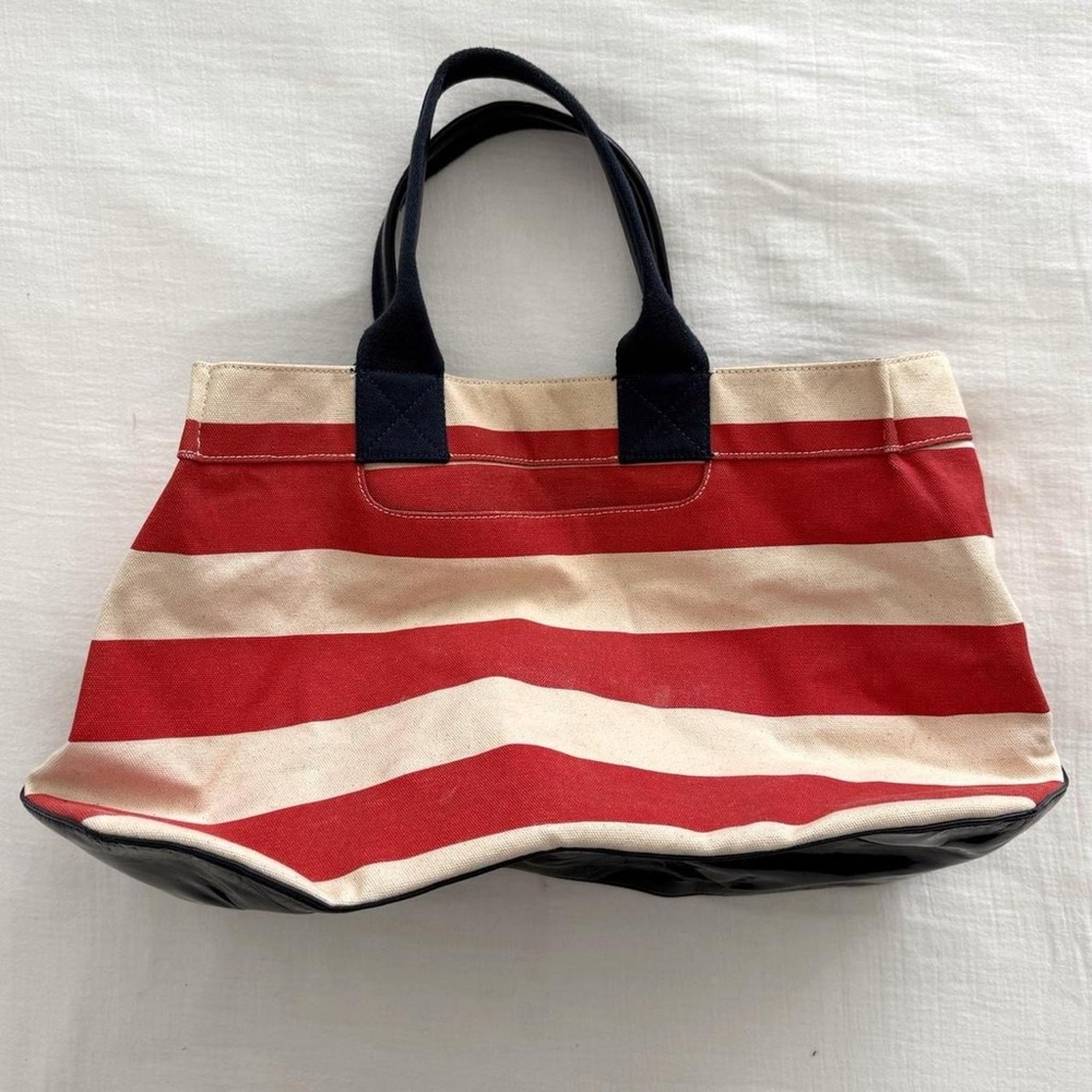 Y2K Tommy Hilfiger Red, White & Blue Striped Tote Bag - Picture 4 of 8